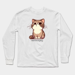 Mischevious cat Long Sleeve T-Shirt